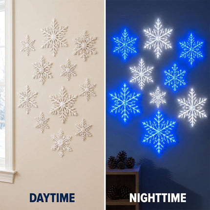 Snowflake Lights, 3D LED Snowflake Wall Decoration with Remote – image 14