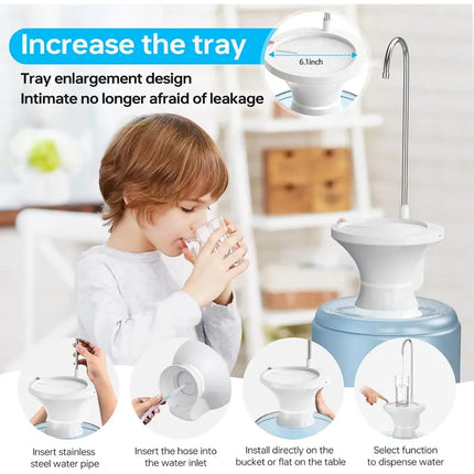 Automatic Water Jug Dispenser with Cup Switch, Rechargeable Water Jug Pump – image 9