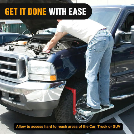 Folding Tire Step for Truck, Heavy Duty Truck Tire Steps with Adjustable Height