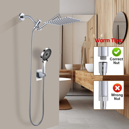 Rain Shower Head with 11 Inch Extension Arm – image 8