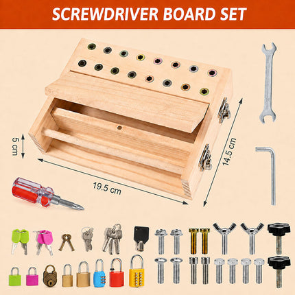 Lock and Key Toy with Screwdriver – image 6