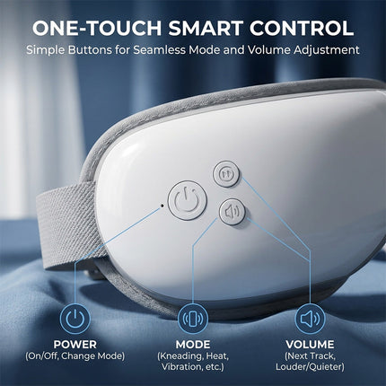 Heated Eye Massager with Bluetooth Music, Smart Eye Massager with Air Pressure and Vibration – image 6