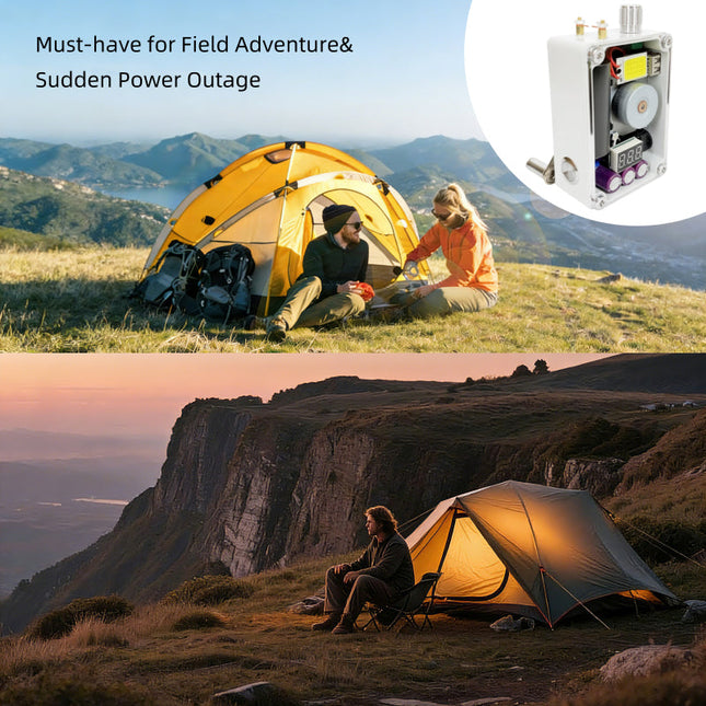 Hand Crank Generator with USB Phone Charger, Hand Crank Flashlight