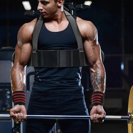 Arm Blaster, Adjustable Bicep Curl Equipment for Barbell and Dumbbell