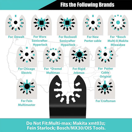 Oscillating Saw Blades, Titanium Oscillating Multi Tool Blades with Adapters – image 6