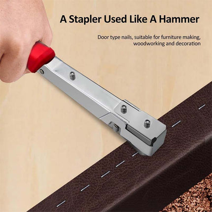 Heavy Duty Hammer Stapler, Manual Hammer Tacker with Rubber Handle – image 5