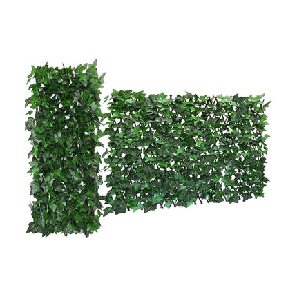 Expandable Faux Ivy Privacy Fence, Balcony Privacy Screen with Wood Lattice Frame – image 17