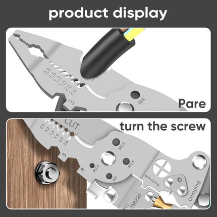 Wire Stripper Tool 13 in 1, Foldable Electrician Pliers – image 5