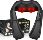 Neck Massager with Heat, Shiatsu Massager for Neck and Shoulders, Deep Kneading Back Massager for Home and Office