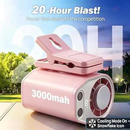 Portable Fan, Rechargeable Clip On Fan with LED Display and 100 Wind Speeds – image 6