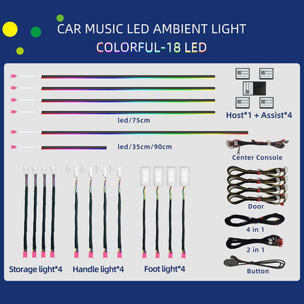 Car LED Lights Interior kit box contents – image 7