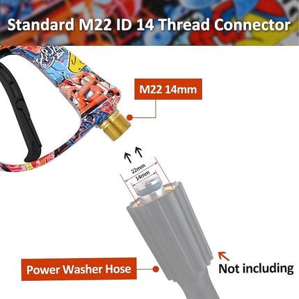 Short Power Washer Gun with 5 Pressure Washer Nozzles and Nozzle Holder – image 7