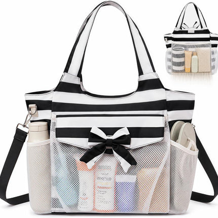 Large Tote Bag for Beach and Pool, Sandproof Beach Bag with Zipper – image 42