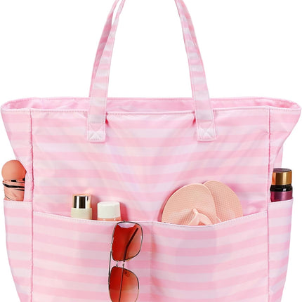 Large Tote Bag for Beach and Pool, Sandproof Beach Bag with Zipper – image 30