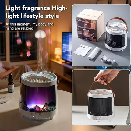 Essential Oil Diffuser, Aroma Diffuser Humidifier with Flame and Jellyfish Light – image 5