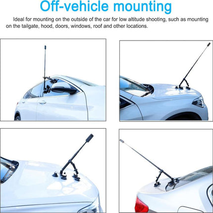 Suction Cup Mount for Action Camera, Invisible Selfie Stick with 5 Suction Cups, 360 Camera Mount for Motorcycle – image 10