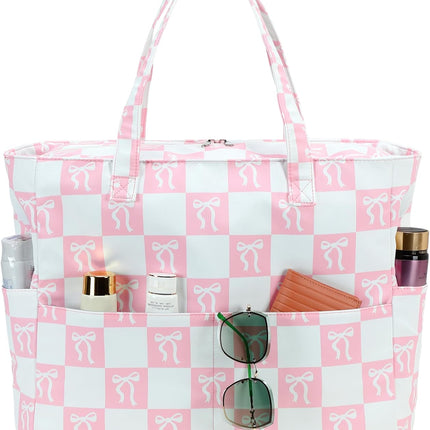 Large Tote Bag for Beach and Pool, Sandproof Beach Bag with Zipper – image 14