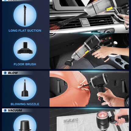 Cordless Vacuum for Car with HEPA Filter, Car Interior Cleaner – image 4