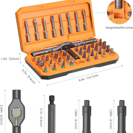 Magnetic Screwdriver Set 42 in 1, Multi Bit Screwdriver with Compact Case – image 26