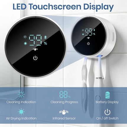 Wall Mounted Toothbrush Holder, UV Toothbrush Sanitizer with Heat Drying – image 7