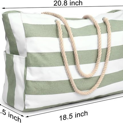Beach Tote Bag Sandproof, Large Beach Bag with Bottle Pockets – image 6