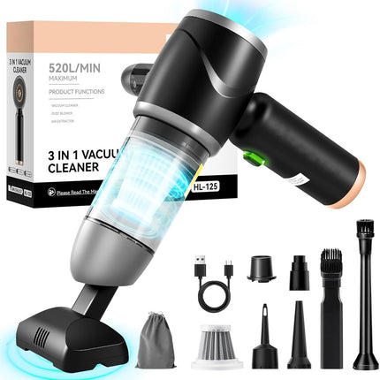 Cordless Vacuum for Car with HEPA Filter, Brushless Handheld Vacuum, Portable Car Vacuum, Car Interior Cleaner
