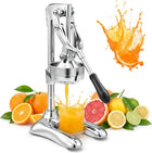 Juice Press Manual Juicer, Cast Iron Juicer with Suction Base, Hand Press Citrus Juicer, Lemon Squeezer for Oranges
