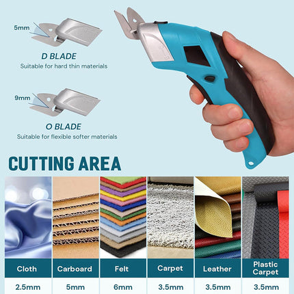 Cordless Power Scissors, Rechargeable Electric Scissors for Leather