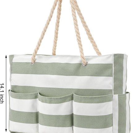 Beach Tote Bag, Waterproof Beach Bag with Pockets and Adjustable Shoulder Strap – image 6