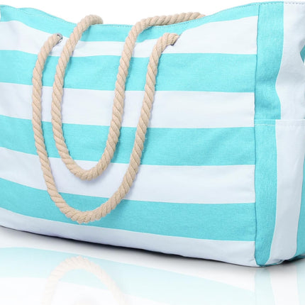 Beach Tote Bag Sandproof, Pool Bag and Gym Tote with Zip Top – image 17