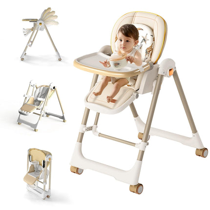 Baby High Chair, Foldable Infant High Chair with Removable Tray and 5 Point Harness – image 20
