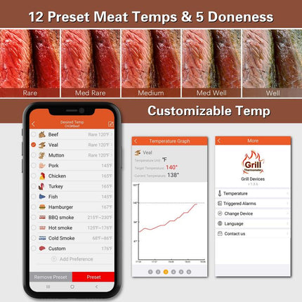 Bluetooth Food Thermometer for Grill and Smoker with Companion App – image 6