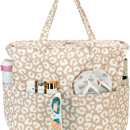 Large Tote Bag for Beach and Pool, Beach Tote with Waterproof Wet Pocket for Grocery – image 35