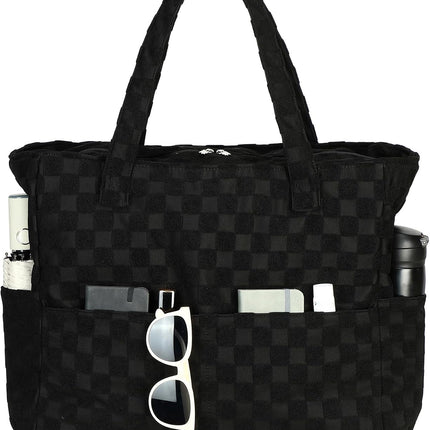 Large Tote Bag for Beach and Pool, Sandproof Beach Bag with Zipper – image 48