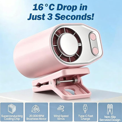 Rechargeable Clip On Fan with LED Display and 100 Wind Speeds – image 5