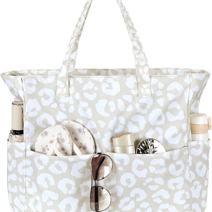 Large Tote Bag for Beach and Pool, Sandproof Beach Bag with Zipper – image 32