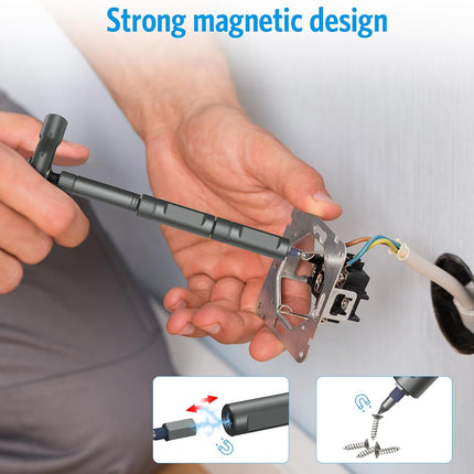 Magnetic Screwdriver Set 42 in 1, Multi Bit Screwdriver with Compact Case – image 24