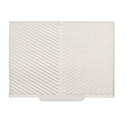 Dish Drying Mats, Silicone Dish Drain Mat with Drain Spout