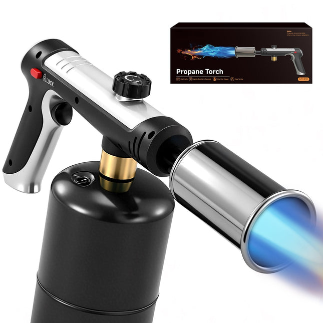 Propane Torch Gun with Safety Lock, Butane Blow Torch for BBQ and Searing, Weed Torch for Weed Burning_01