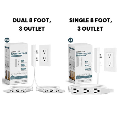 Ultra Thin Outlet Concealer, Wall Outlet Extender to Hide Cords and Plugs – image 28