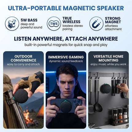 Magnetic Bluetooth Speaker with Phone Stand, Portable Speaker for Indoor and Outdoor – image 10