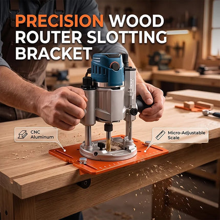 Router Guide for Straight Slotting, Aluminum Router Edge Guide Bracket for Wood Router – image 9