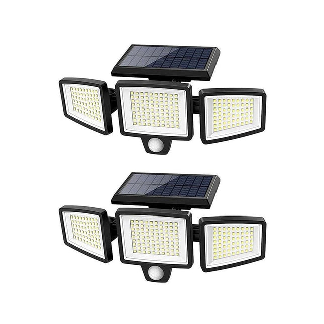 Solar Outdoor Lights Motion Sensor, Solar Powered Outdoor Light with Remote and 3 Heads, Motion Activated Light IP65_00