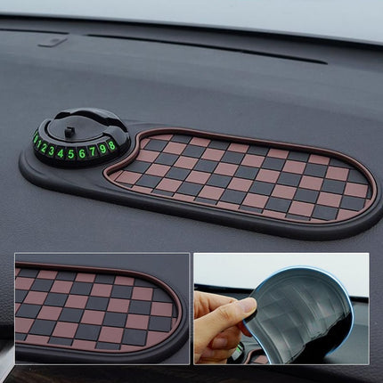 Car Anti Slip Mat, Car Organizer for Center Console with Parking Number Plate, Car Phone Holder with 360 Rotating – image 11