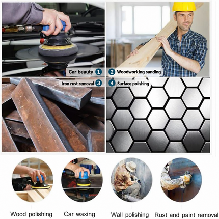 Air Powered Orbital Sander with Variable Speed Control