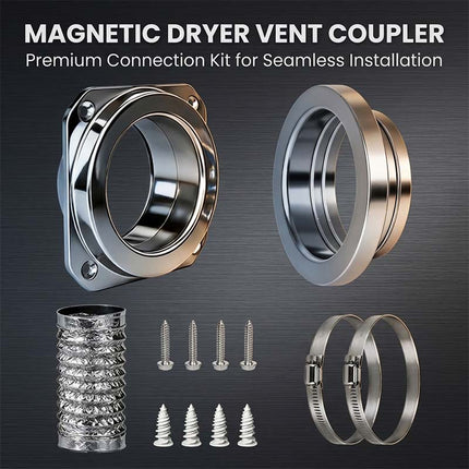 Magnetic Dryer Vent Connector Kit, Dryer Vent Kit for 0 to 8 Inch Offset – image 7