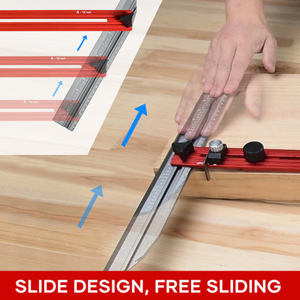 Stair Gauge, Stair Tread Template Tool with Adjustable Angle Finder – image 7