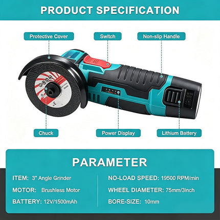Cordless Angle Grinder 3 Inch, Cordless Power Tool – image 13