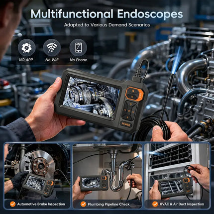 Borescope Inspection Camera with Dual Lens, Endoscope Camera with 4.3 Inch IPS Screen and 8 LEDs – image 8
