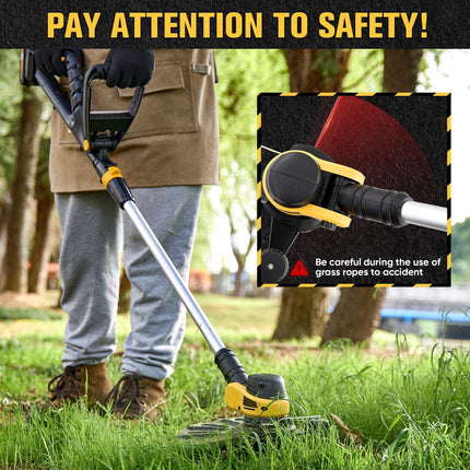 Electric Weed Eater Cordless, 2 in 1 Cordless String Trimmer and Lawn Edger – image 8